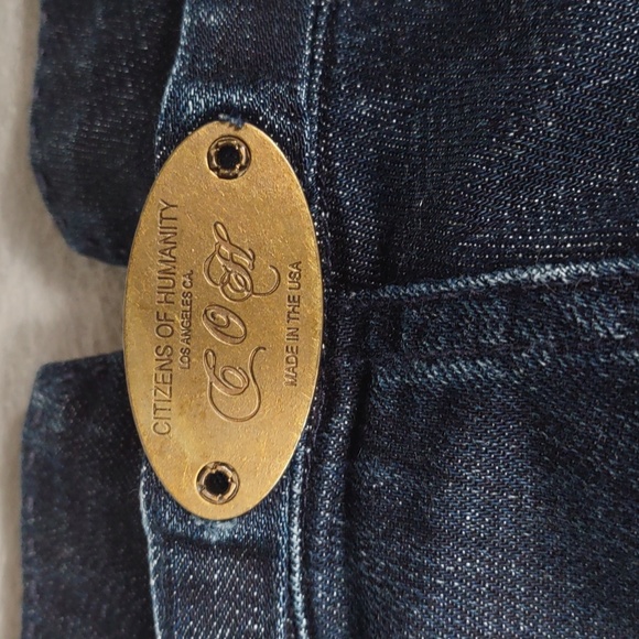 Citizens Of Humanity Hutton Stretch High Rise Wide Leg Flare Distressed Size 28 - Picture 14 of 16